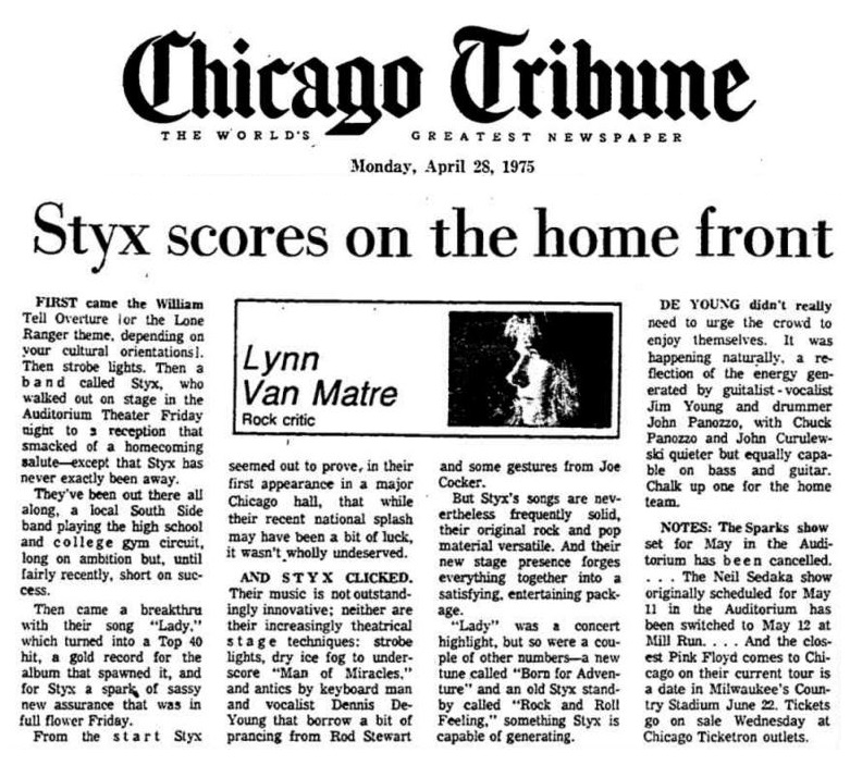 Styx Chicago Tribune 1975-04-28.jpg