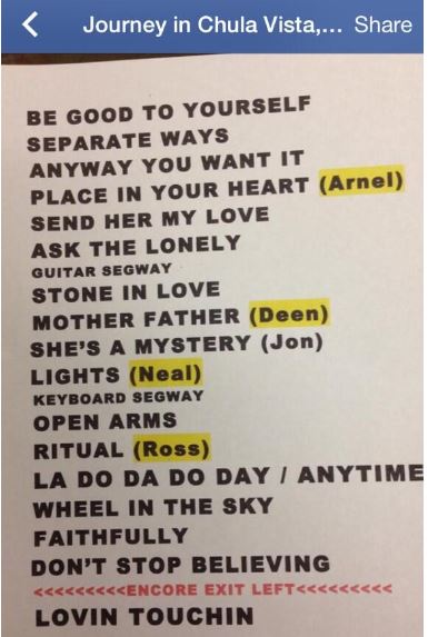 Set list for 5.15.14 #Journey.JPG